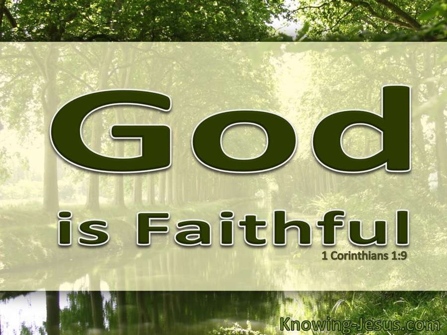 1 Corinthians 1:9 God Is Faithful (green)